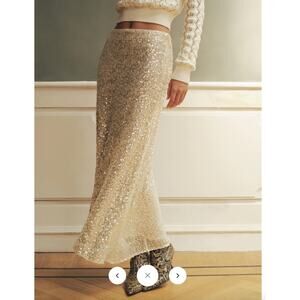 Commense Sequin Mermaid Maxi Skirt Sz S